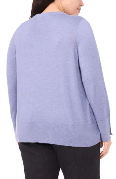 Halogen ® Button Cuff Cotton Blend Sweater In Blue