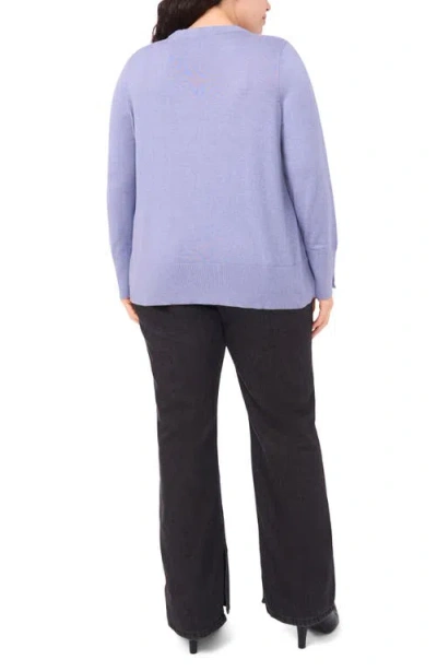 Halogen ® Button Cuff Cotton Blend Sweater In Blue