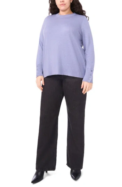 Halogen ® Button Cuff Cotton Blend Sweater In Blue