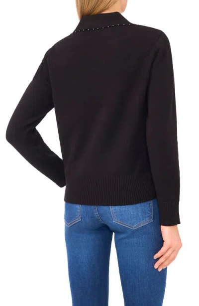 Ted Baker Meliora Collared V Neck Top In Black