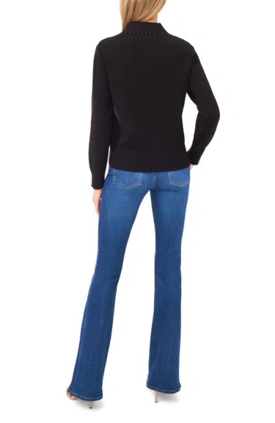 Ted Baker Meliora Collared V Neck Top In Black