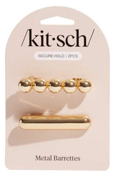 Kitsch 2-pack Barrettes In Gold