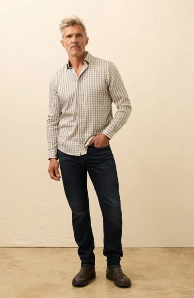 Faherty The Movement Stretch Cotton Blend Twill Button-up Shirt In Gray