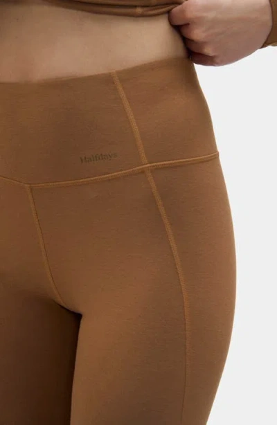 Halfdays Ruth Base Layer Leggings In Brown