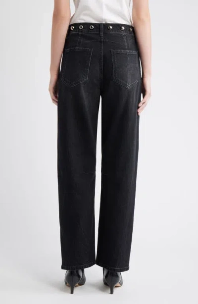 Rails Womens Samo Black Stone Studded Samo Studded Barrel-leg Denim Jeans In Black