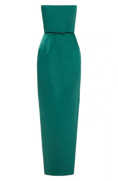 Sau Lee Taylor Satin Dress In Green