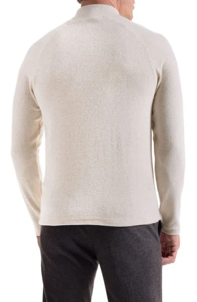 Bugatchi Brushed Cotton Blend Quarter Zip Pullover In Animal Print