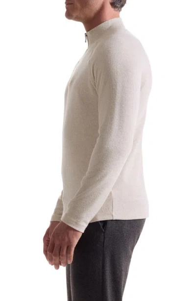 Bugatchi Brushed Cotton Blend Quarter Zip Pullover In Animal Print