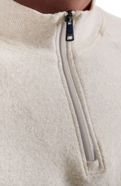 Bugatchi Brushed Cotton Blend Quarter Zip Pullover In Animal Print
