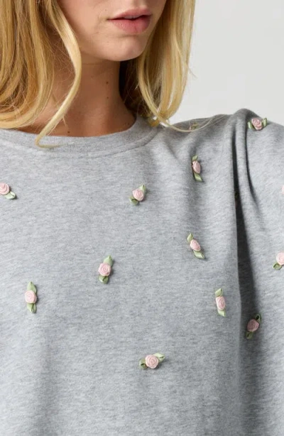 Florence By Mills Rosette Oversize Pullover In Gray