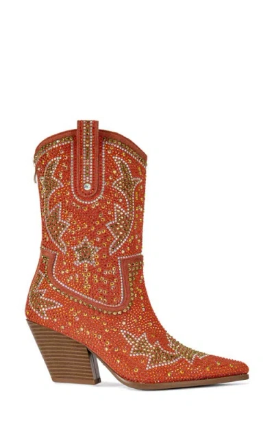 Azalea Wang Scott Western Bootie In Red