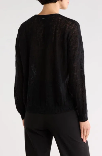 Longchamp Wool Blend Pullover Sweatshirt In Black