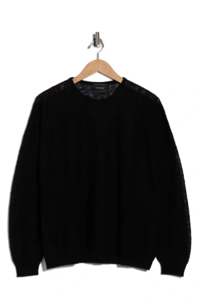 Longchamp Wool Blend Pullover Sweatshirt In Black