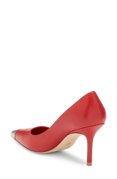 Stuart Weitzman Stuart Capsize Pointed Toe Pump In Red