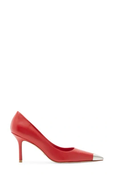 Stuart Weitzman Stuart Capsize Pointed Toe Pump In Red