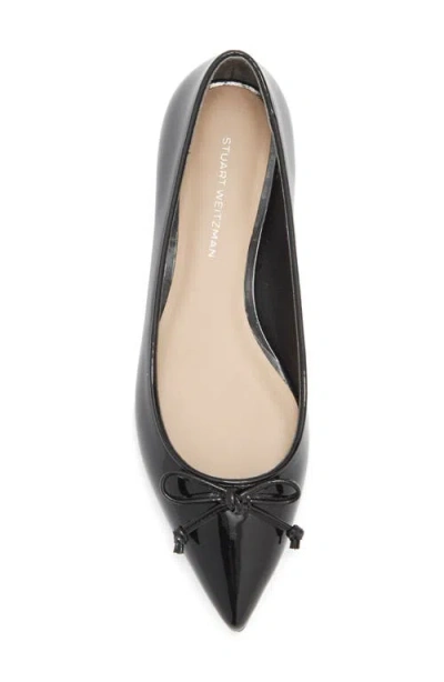 Stuart Weitzman Gabby Pointed Toe Bow Flat In Multi