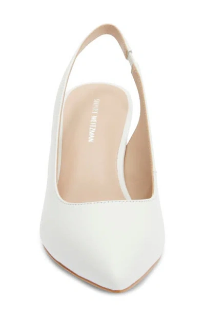 Stuart Weitzman Dancer Slingback Pump In White