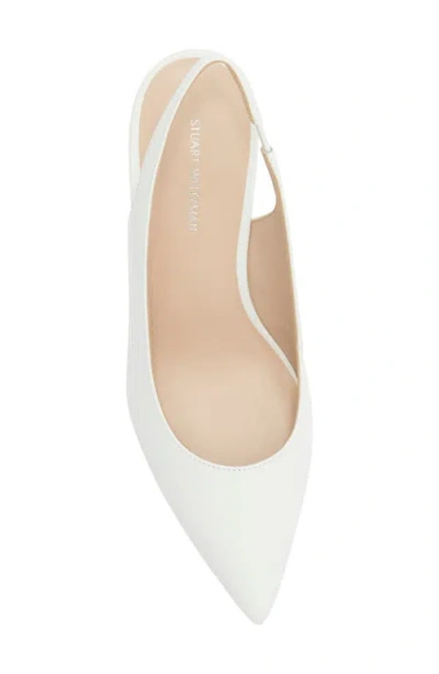 Stuart Weitzman Dancer Slingback Pump In White