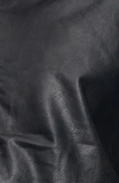 Lioness Nirvana Faux Leather Bomber Jacket In Black