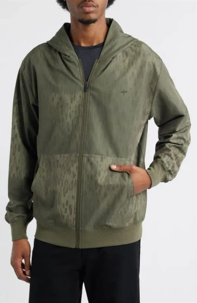 Santo Studio Tempo Tech Zip Jacket In Green