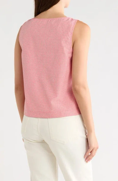 Dr2 By Daniel Rainn Gingham Shell Tank In Pink