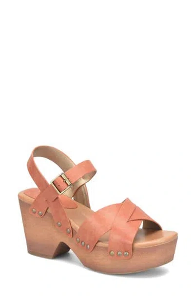 Korks Leda Ankle Strap Platform Sandal In Orange