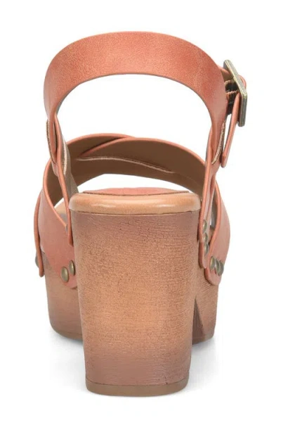 Korks Leda Ankle Strap Platform Sandal In Orange