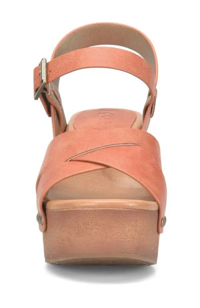 Korks Leda Ankle Strap Platform Sandal In Orange