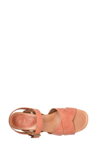 Korks Leda Ankle Strap Platform Sandal In Orange