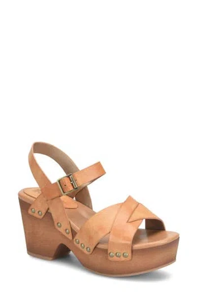 Korks Leda Ankle Strap Platform Sandal In Brown
