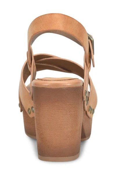 Korks Leda Ankle Strap Platform Sandal In Brown