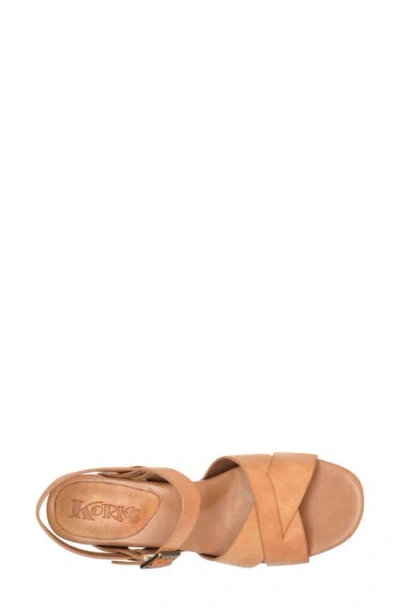 Korks Leda Ankle Strap Platform Sandal In Brown
