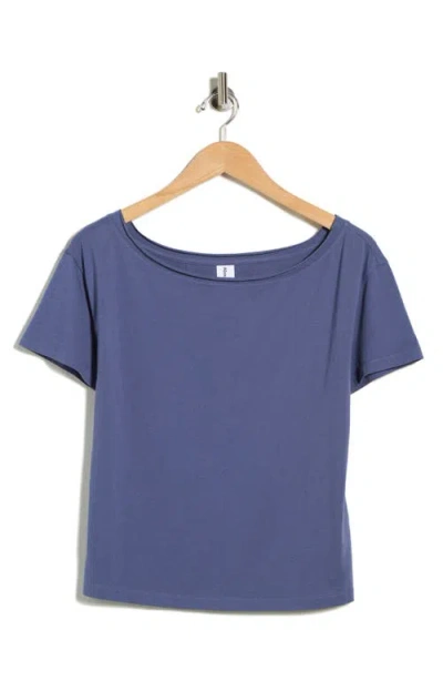 Abound Slashed Neck Relaxed Short Sleeve T-shirt In Blue