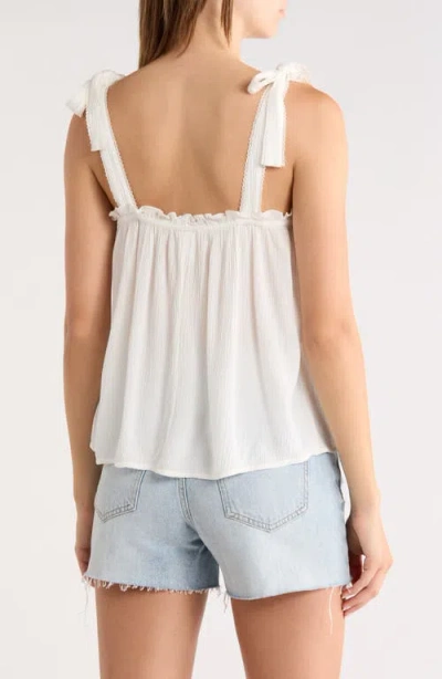 Abound Shoulder Tie Boho Cami In White