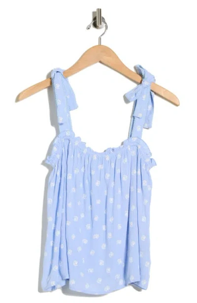 Abound Shoulder Tie Boho Cami In Blue