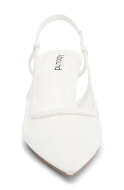 Abound Kippa Pointed Toe Slingback Pump In White