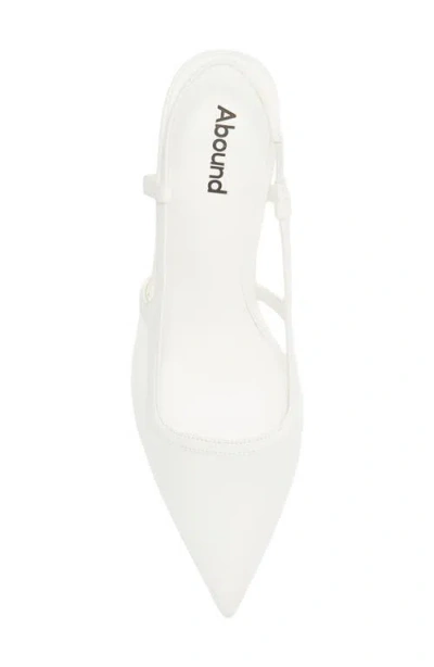 Abound Kippa Pointed Toe Slingback Pump In White