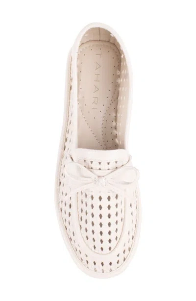 Tahari Maple Cutout Loafer In White