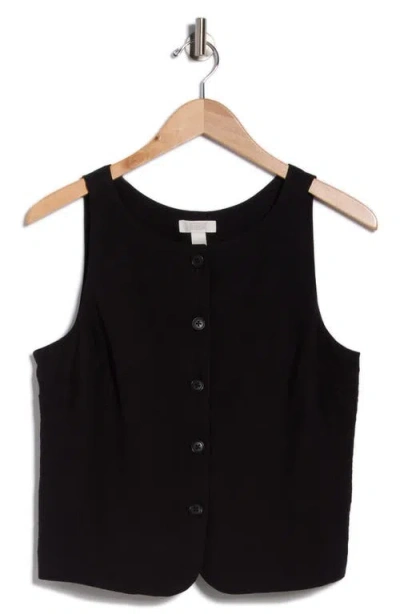 Nordstrom Rack Textured Button Front Vest In Multi