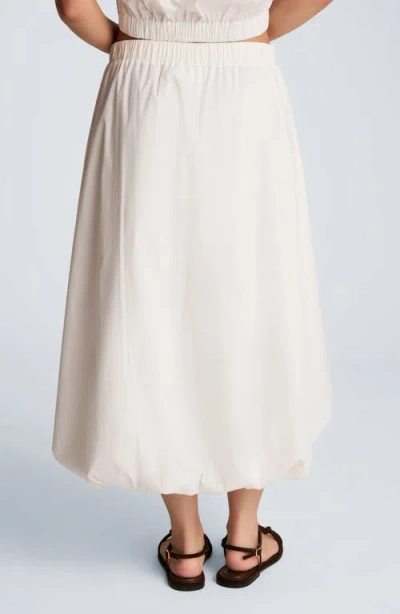 Kenneth Cole Bubble Cotton Blend Maxi Skirt In White