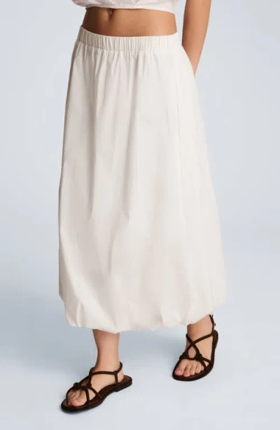 Kenneth Cole Bubble Cotton Blend Maxi Skirt In White