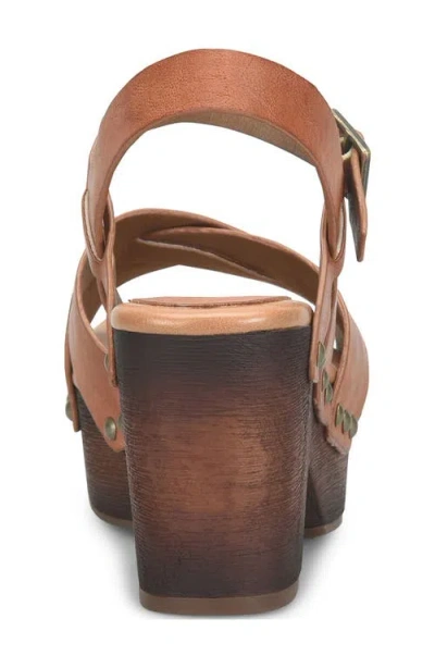 Korks Leda Ankle Strap Platform Sandal In Brown