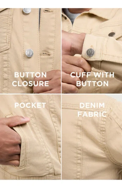 X-ray Xray Saddle Stitch Denim Jacket In Brown