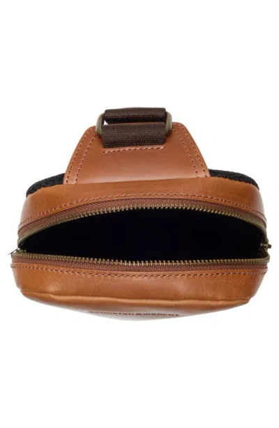 Johnston & Murphy Hunter Glazed Sling Bag In Brown