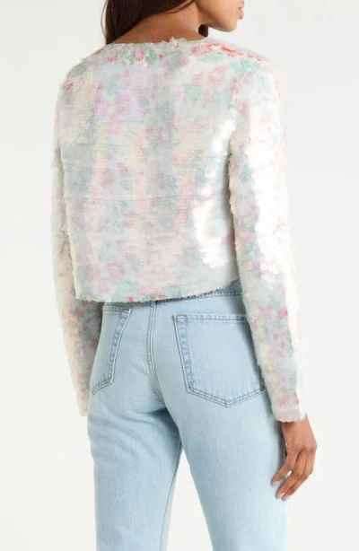Dvf Arlene Sequin Jacket In White
