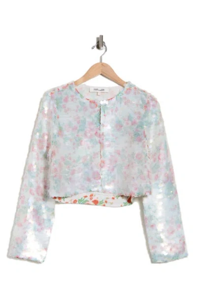 Dvf Arlene Sequin Jacket In White