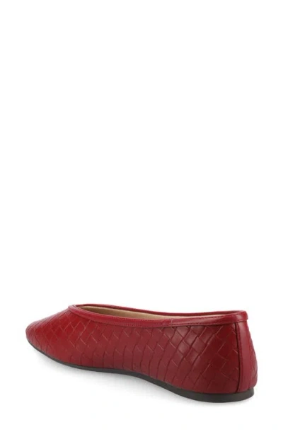 Journee Collection Fortune Flat In Red