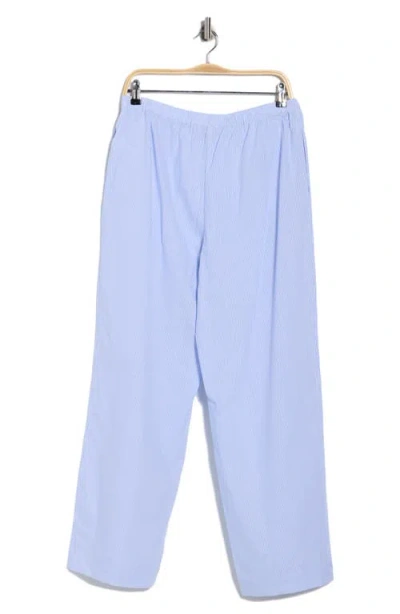 Wayf Stripe Ankle Straight Leg Pull-on Pants In Blue