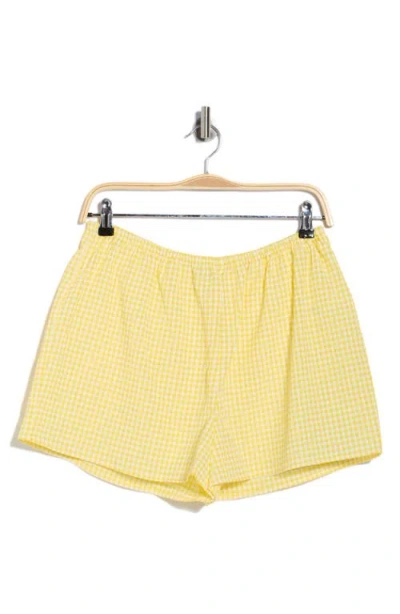Wayf Elastic Shorts In Yellow