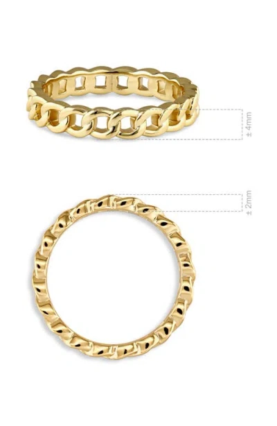Devata Curb Chain Eternity Ring In Gold